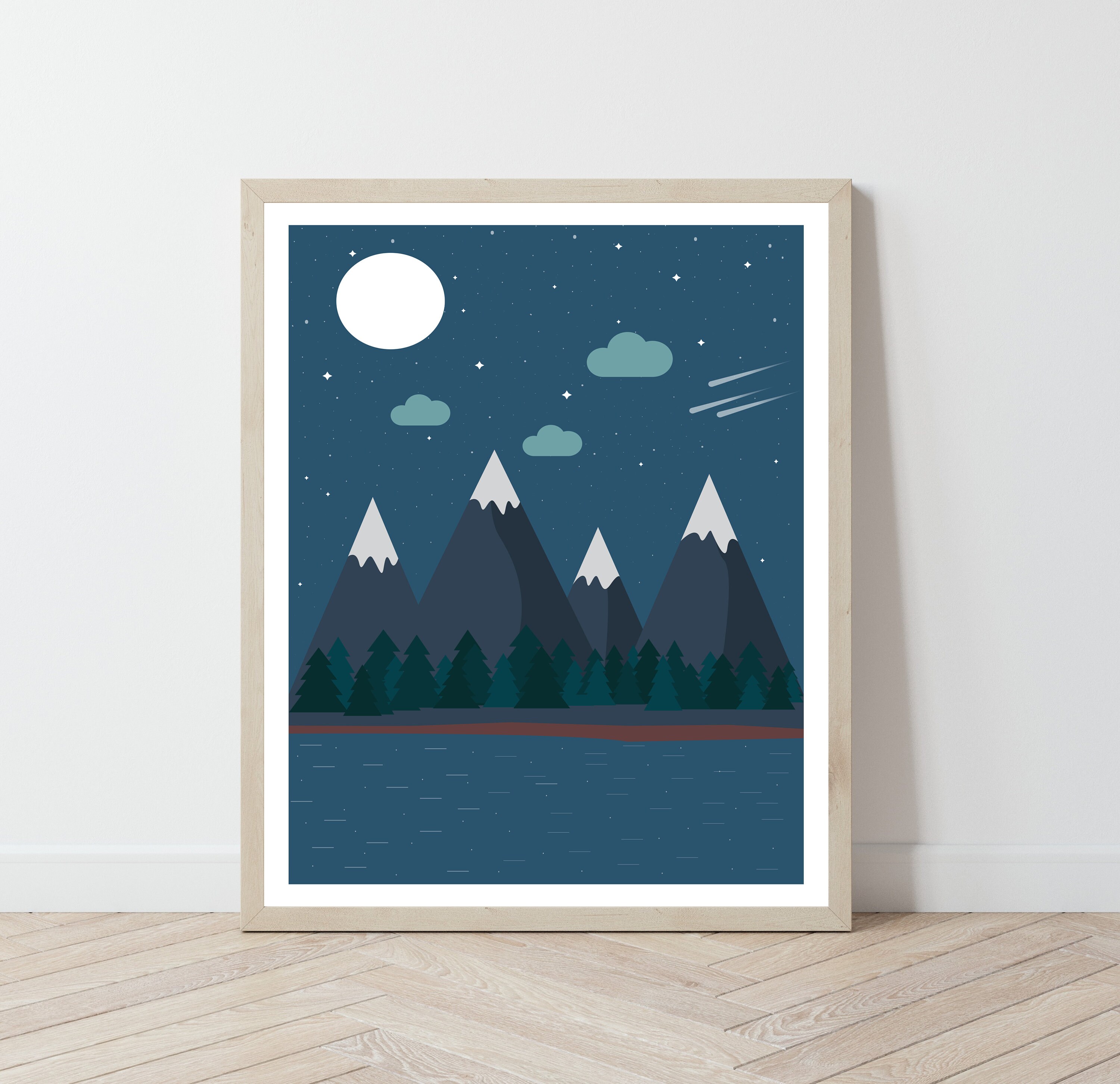 Nature Camping Wall Art Forest Nursery Print Adventure Etsy UK