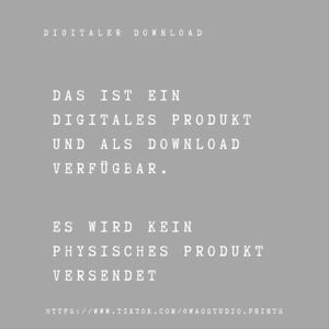 May include: A digital download graphic on a gray background. The text reads "DIGITALER DOWNLOAD" at the top. Below, it states the product is a digital download and no physical product will be shipped. The URL for the seller is at the bottom.