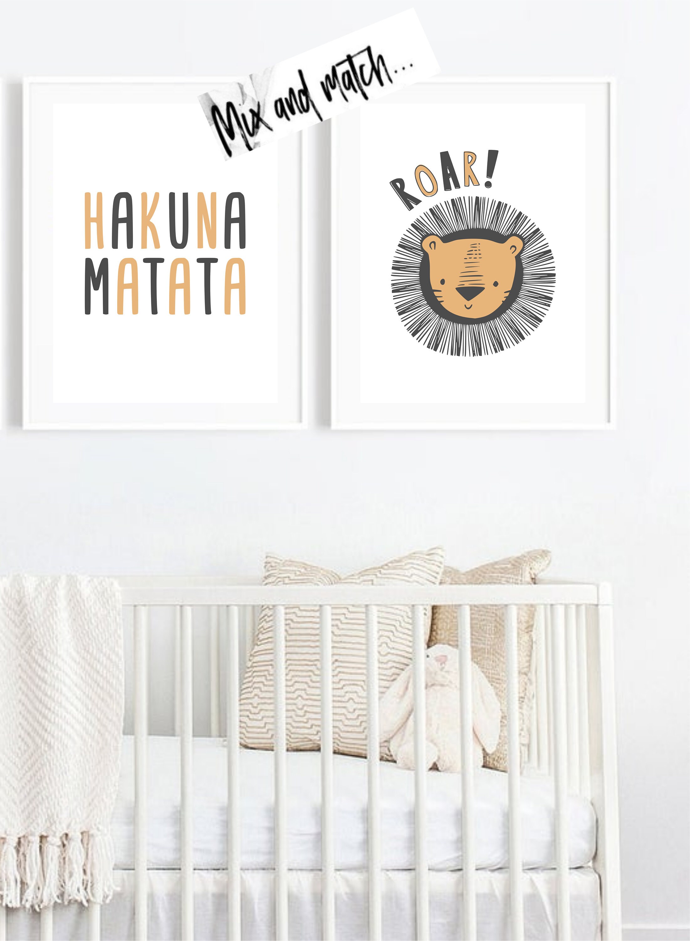 Baby Lion Wall Art Lion Nursery Decor Safari Nursery Decor Etsy