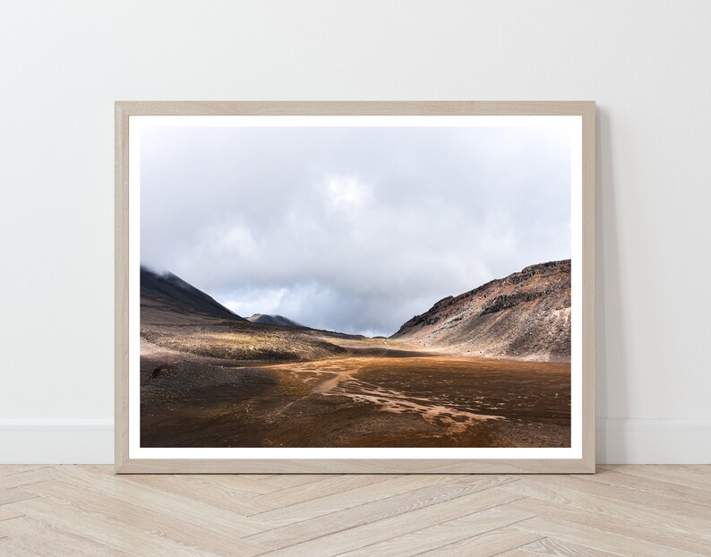 Tongariro National Park Nature Photo New Zealand Landcape Red Sand Dunes Tongariro Alpine Crossing Wilderness Digital Download Hiking