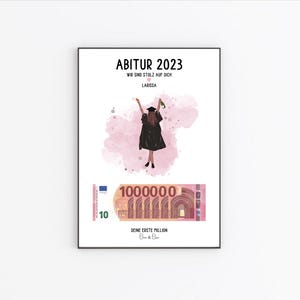 Geldgeschenk bestandener Bachelor oder Abitur - Personalisiertes Poster als PDF - Geld schenken zum Schulabschluss image 3