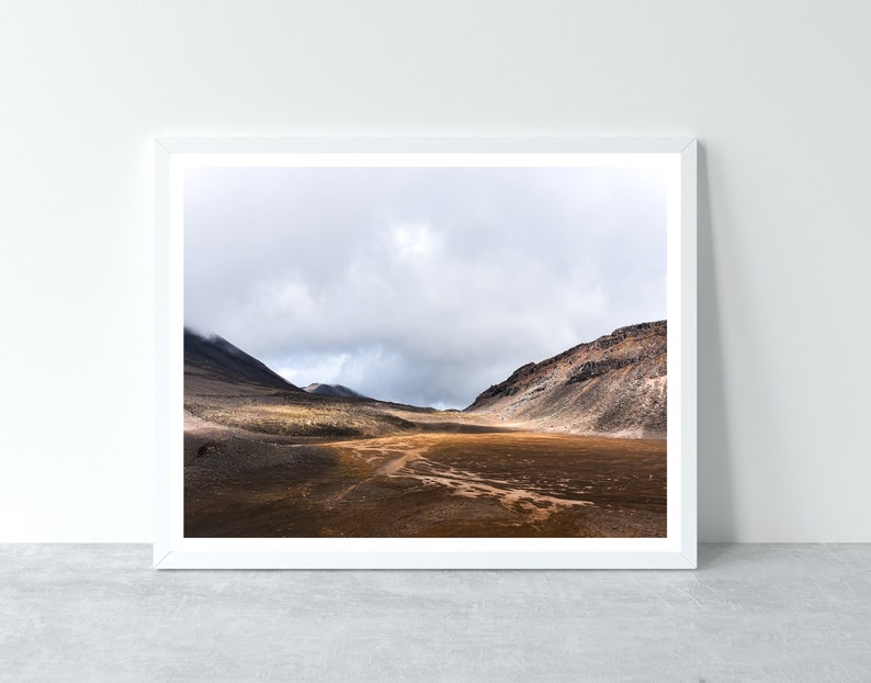 Tongariro National Park Nature Photo New Zealand Landcape Red Sand Dunes Tongariro Alpine Crossing Wilderness Digital Download Hiking