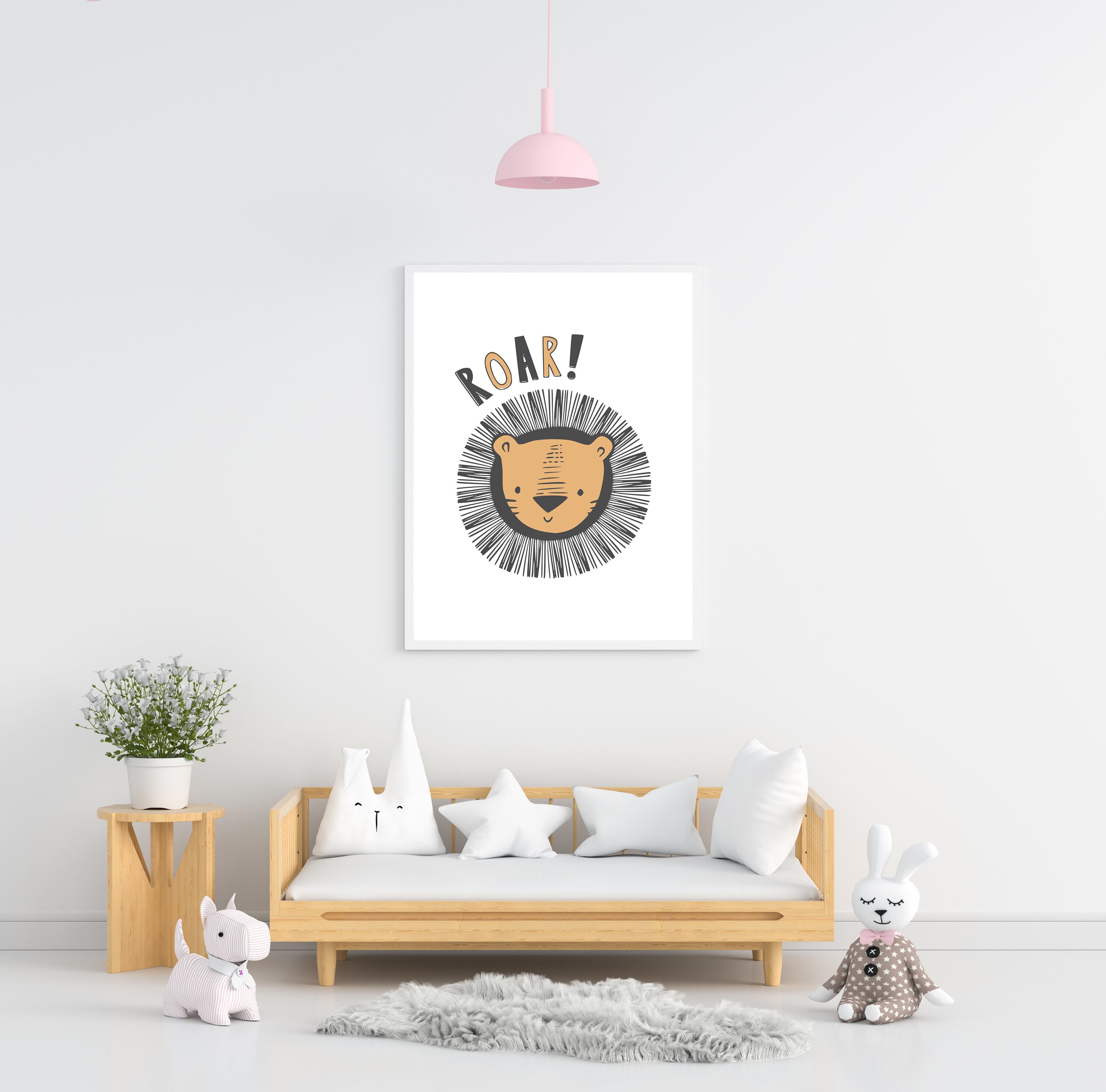 Baby Lion Wall Art Lion Nursery Decor Safari Nursery Decor Etsy