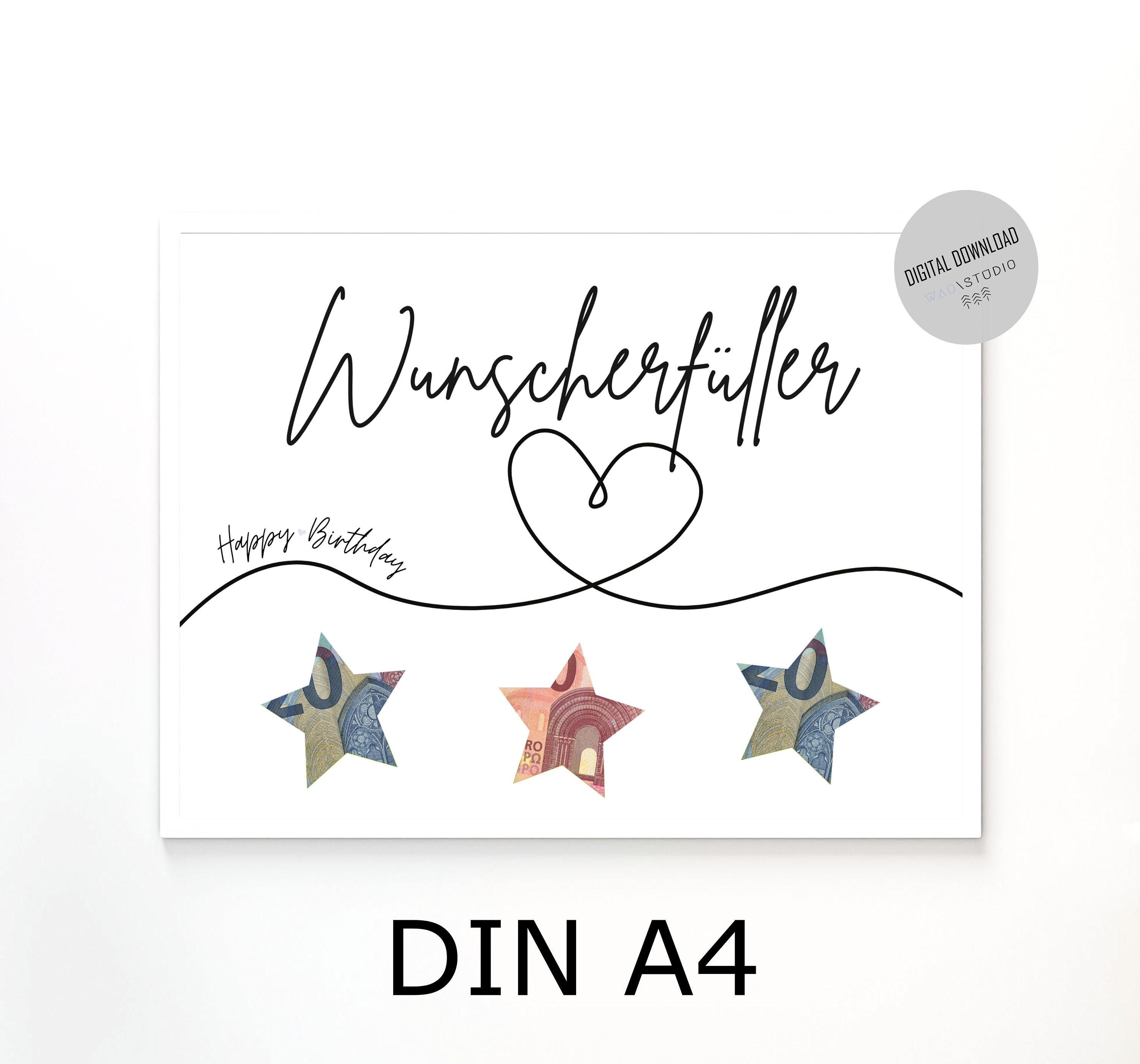 Personalisiertes Geldgeschenk Poster Zum 18. Geburtstag - Individuell & Kreativ