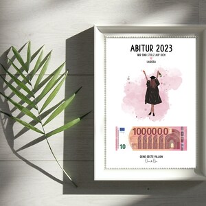 Geldgeschenk bestandener Bachelor oder Abitur - Personalisiertes Poster als PDF - Geld schenken zum Schulabschluss image 10