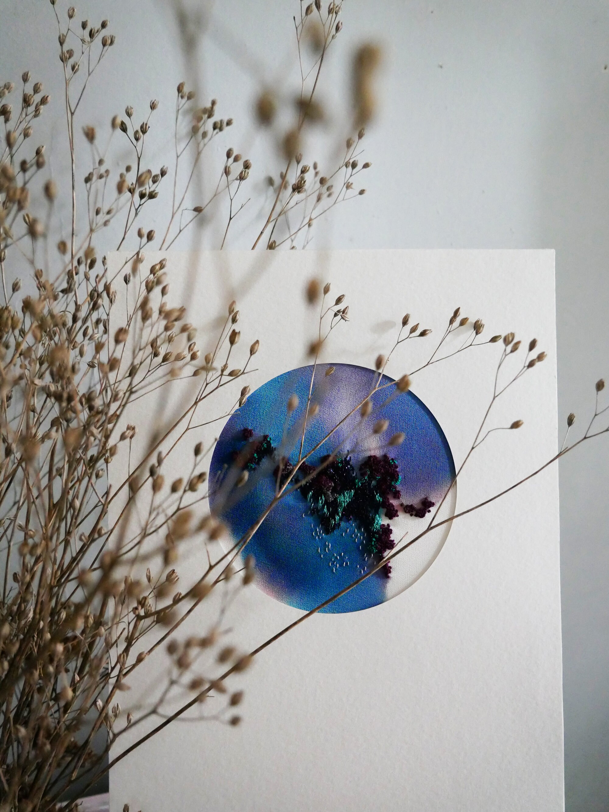 Aquarius - Tableau Brodé