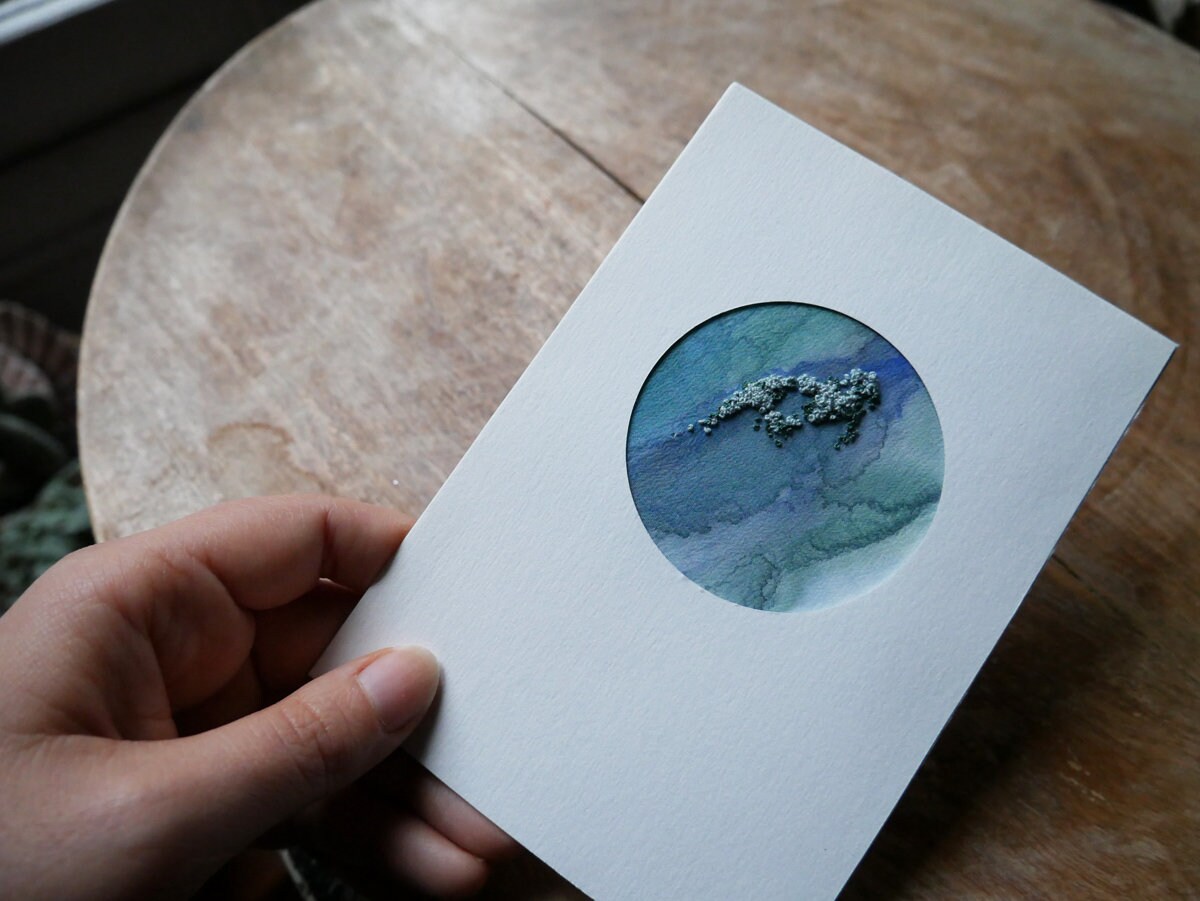 Cancer Carte Brodée A6