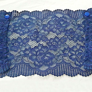 Modesty Panel Quality Stretch Lace Fabric Navy Blue. Small Medium Large XL image 2