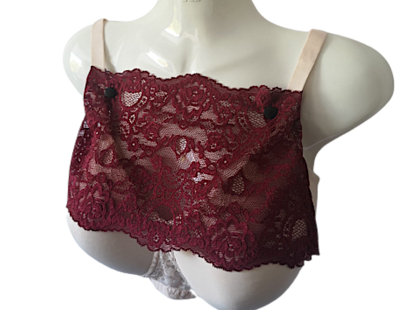 Burgundy Lace Bra 