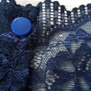 Modesty Panel Quality Stretch Lace Fabric Navy Blue. Small Medium Large XL image 3