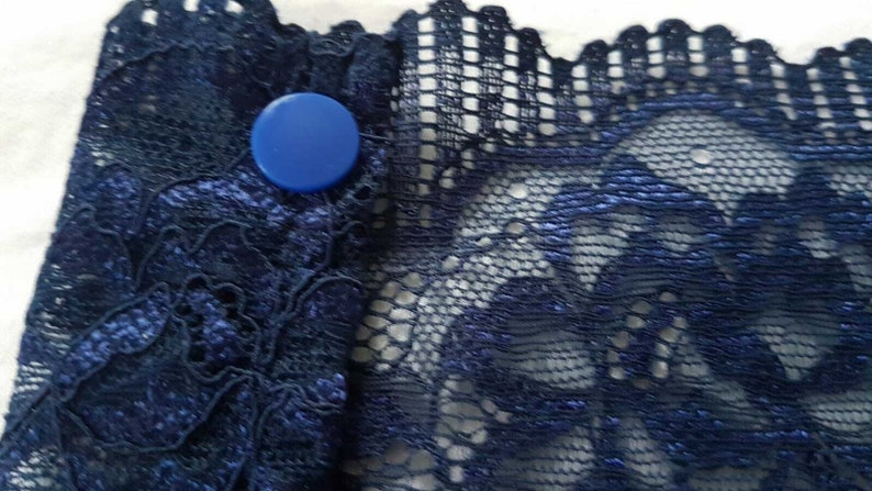 Modesty Panel Quality Stretch Lace Fabric Navy Blue. Small Medium Large XL image 3