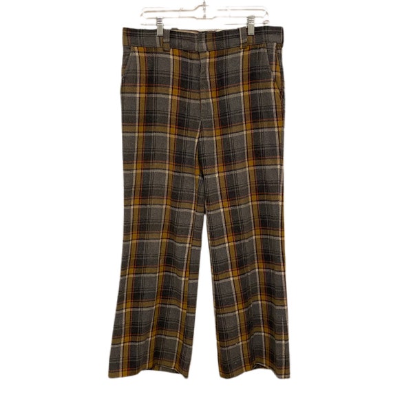 70’s Wescott PlaId Wool Flare Pants