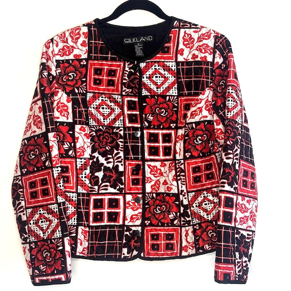 Vintage 90s Silkland patchwork jacket - image 1
