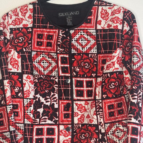 Vintage 90s Silkland patchwork jacket - image 2