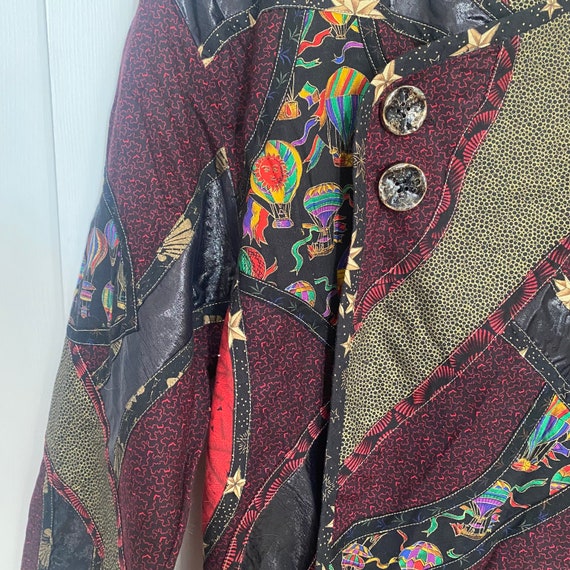 Vintage printed patchwork quilted jacket - image 7