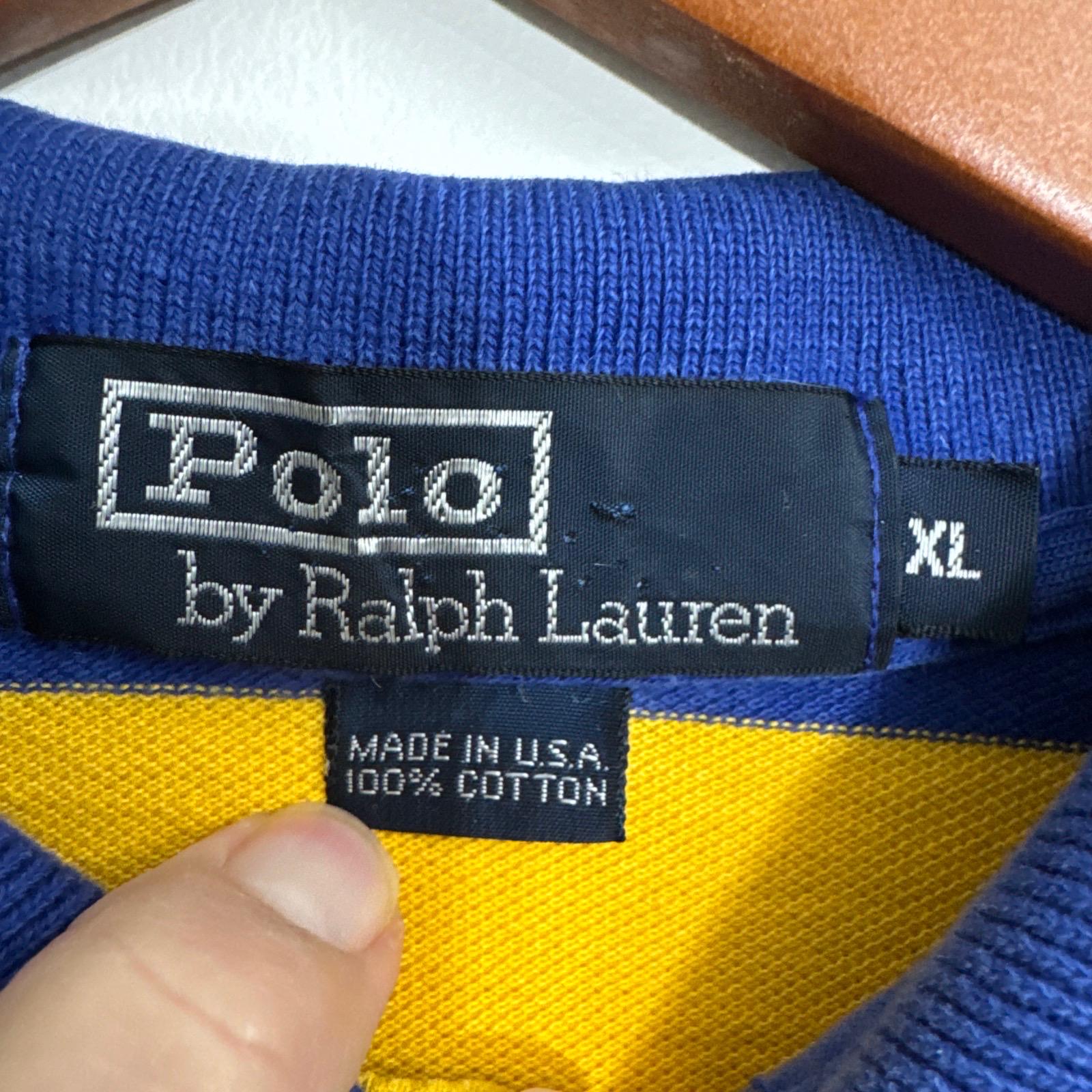【Dehi11】90s Polo Ralph lauren Vintage 90s Polo Ralph Lauren Multi Color Striped Polo Shirt - Etsy
