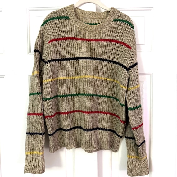 Vintage 70s striped acrylic sweater