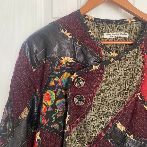 Vintage printed patchwork quilted jacket - image 2