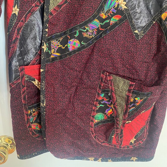 Vintage printed patchwork quilted jacket - image 8