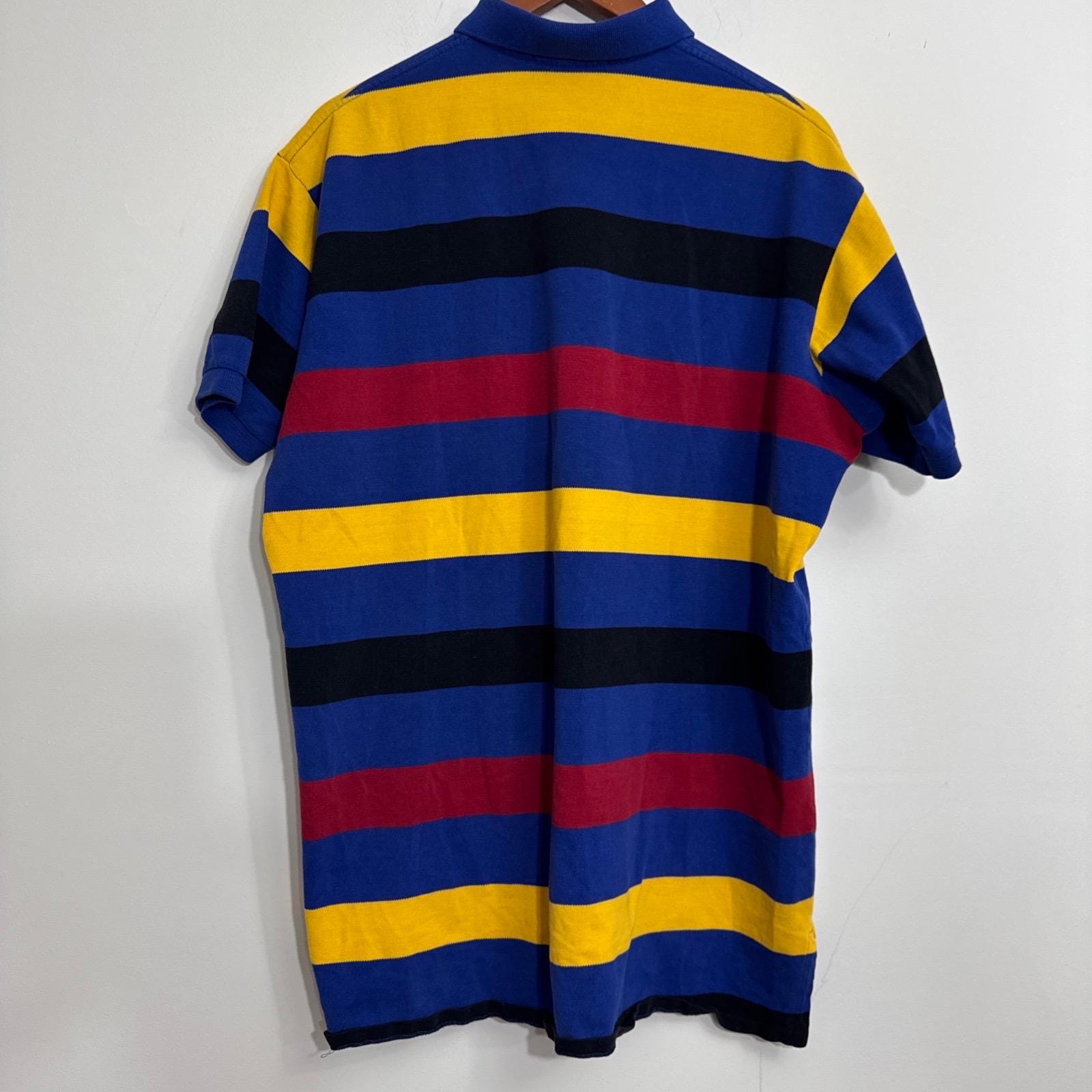 Vintage 90s Polo Ralph Lauren Multi Color Striped Polo Shirt - Etsy