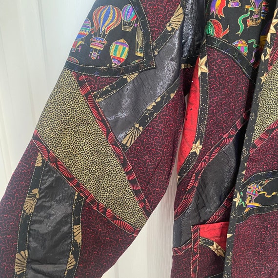 Vintage printed patchwork quilted jacket - image 3