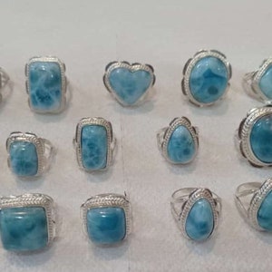 Larimar rings for all sizes please ask for your size on checking out. image 1