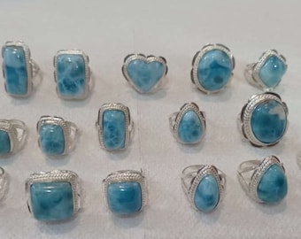 Larimar rings for all sizes please ask for your size on checking out.