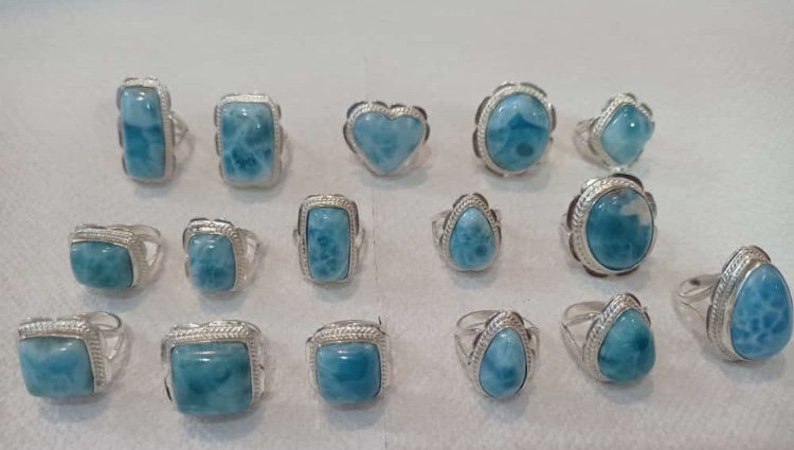 Larimar rings for all sizes please ask for your size on checking out. image 1