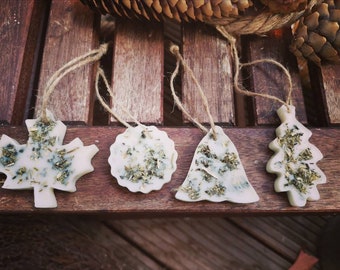 Yule decoration set wax mugwort winter solstice