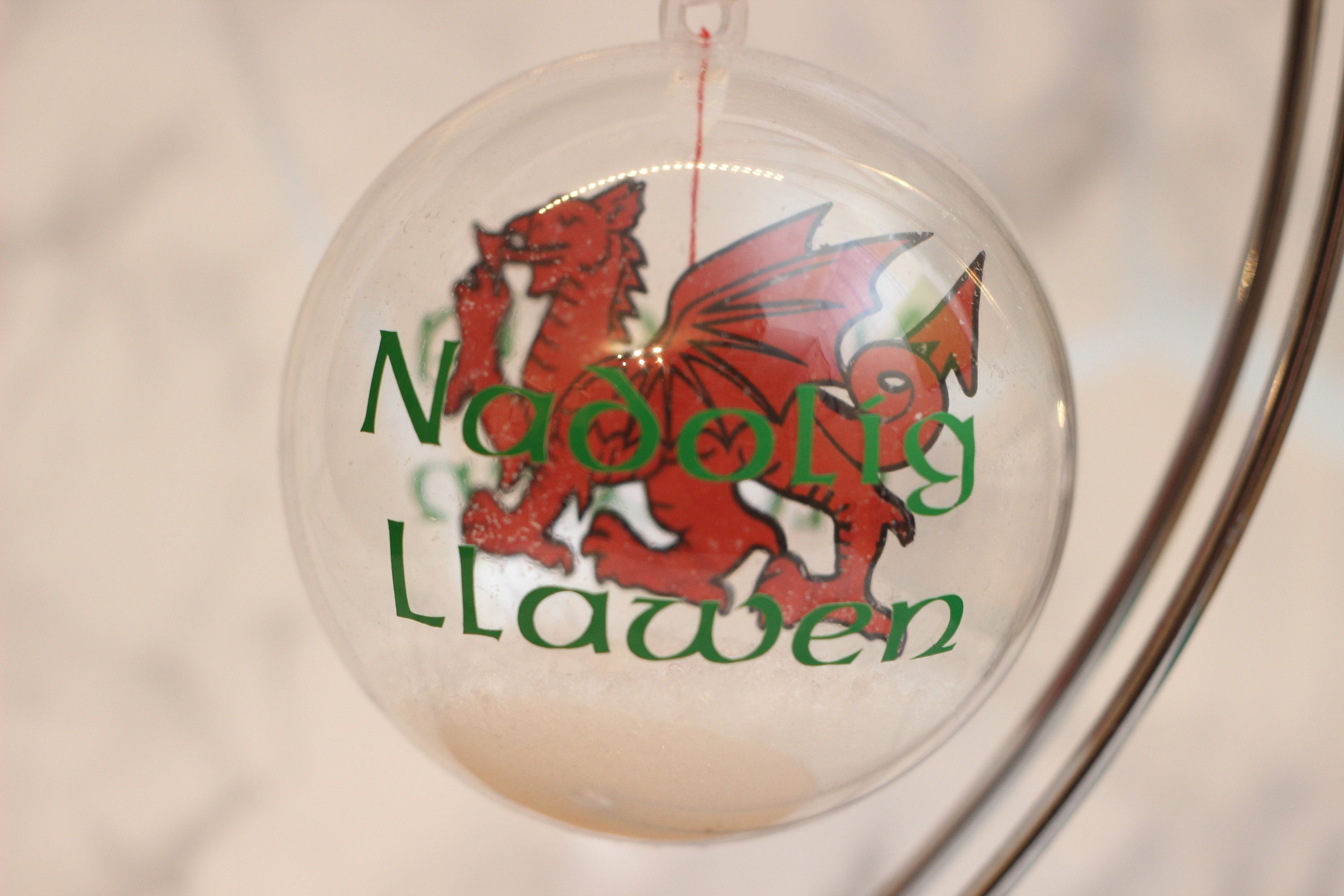 Large 10cm Welsh Christmas Bauble Etsy.de