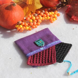 Lingettes vernis à ongle lavables dans pochette en lin, zéro déchets, minimaliste, cadeau Modèle 4