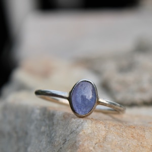 Natural Tanzanite Ring - 925 Silver Ring - Blue Tanzanite  Ring - Birthstone Ring - Tanzanite  Jewelry - Handmade Tanzanite  Ring