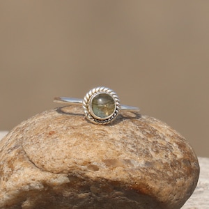 Natural Green Tourmaline Ring - 925 Sterling Silver Ring - Tourmaline Jewelry - October Birthstone Jewelry - Green Ring - Silver Jewelry