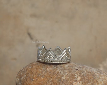 925 Sterling Silver Ring, Princess Crown Ring, Gifts Ring, Crown Band, Crown Statement Ring, Silver Ring, Unique Gift, Silver Band Ring,
