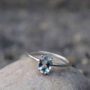 Natural Aquamarine Ring - 925 Sterling Silver Ring - Birthstone Aquamarine Ring - Gift Ring - Aquamarine  Jewelry - March Birthstone