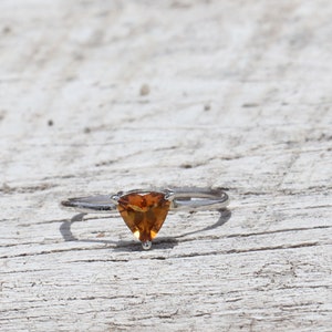 Natural Citrine Ring - 925 Sterling Silver Ring - Natural Citrine Jewelry - Handmade Silver Ring - Gold Citrine Ring - November Birthstone