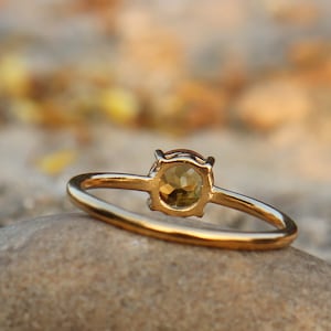 Natural Yellow Citrine Ring 925 Sterling Silver Ring Natural Citrine Ring Handmade Silver Ring Citrine Jewelry November Birthstone image 3