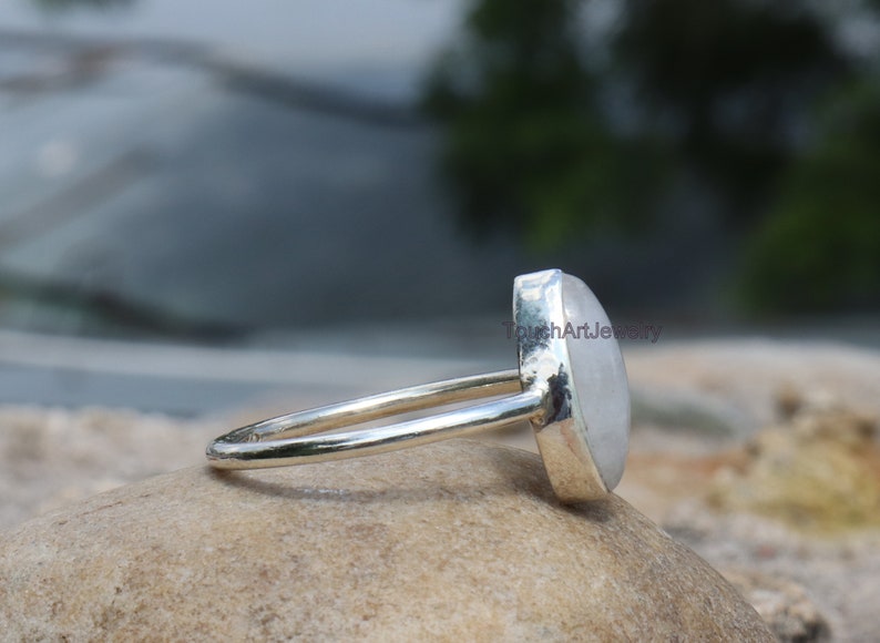 Jewelry Rainbow Moonstone Jewelry 925 Sterling Silver Ring Marquise Moonstone Ring Natural Rainbow Moonstone Ring June Birthstone
