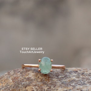 Natural Green Strawberry Quartz Ring - 925 Sterling Silver Ring - Handmade Ring - Silver Jewelry - Green Strawberry Quartz  - Stone Jewelry
