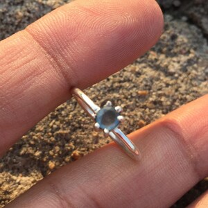 925 Sterling Silver Ring - Natural Labradorite Ring - Labradorite Ring - Handmade Silver Ring - Silver Ring - Tiny Ring -Labradorite Jewelry