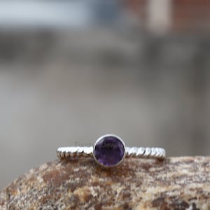 Natural Amethyst Ring - 925 Sterling Silver Ring - Amethyst Faceted Ring - Amethyst Jewelry - Handmade Ring - February Birthstone Jewelry