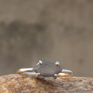 Natural Black Moonstone Ring - 925 Silver Ring - Black Moonstone Jewelry - Faceted Moonstone Ring - Marquise Moonstone Ring - Moonstone Ring