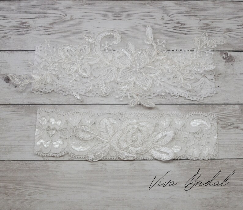 Wedding Garter and Toss Garter-White Lace Garter Set Wedding Garter Set White Wedding Garter
