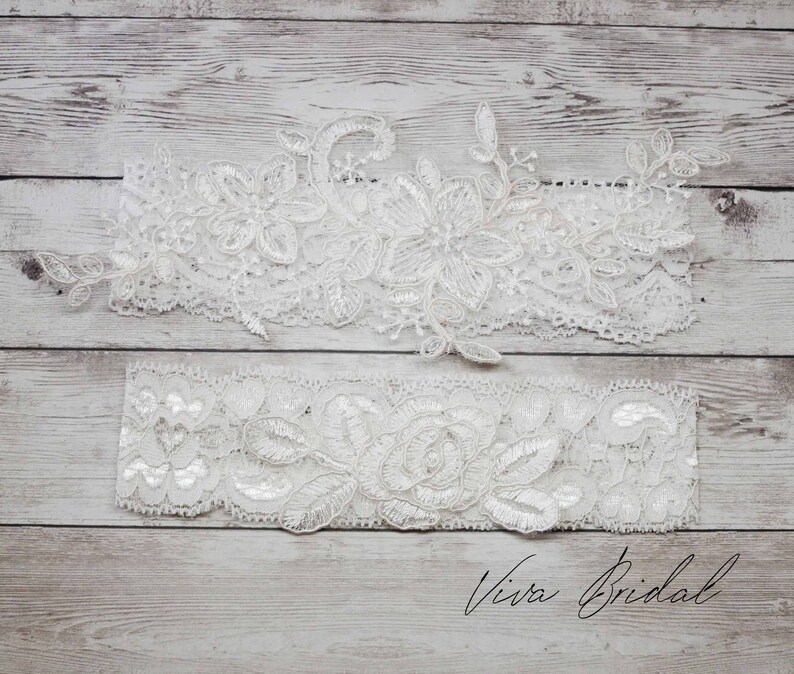 Wedding Garter and Toss Garter-White Lace Garter Set Wedding Garter Set White Wedding Garter