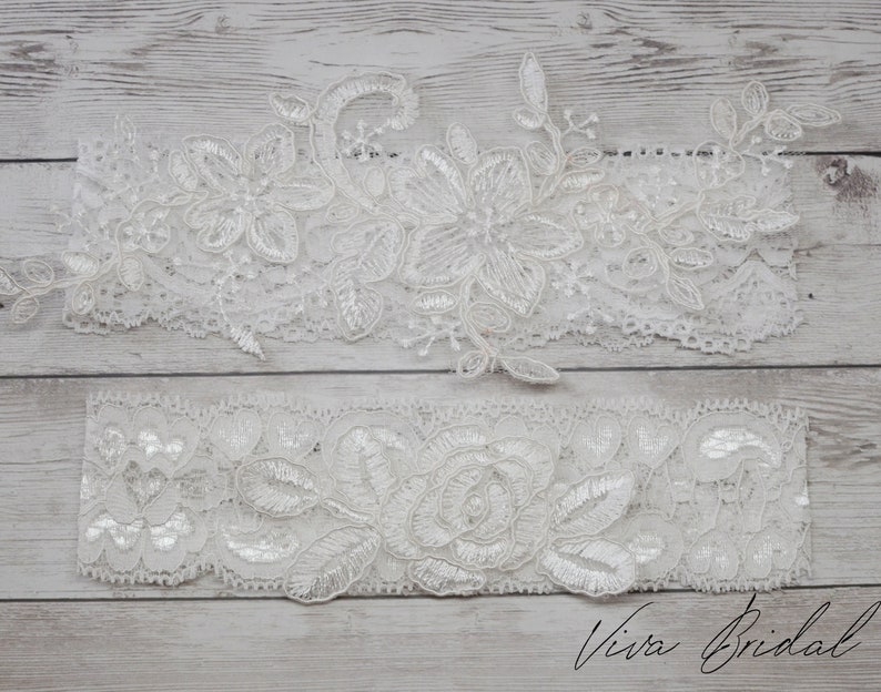 Wedding Garter and Toss Garter-White Lace Garter Set Wedding Garter Set White Wedding Garter