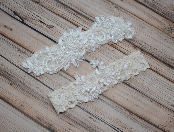 ivory garter set
