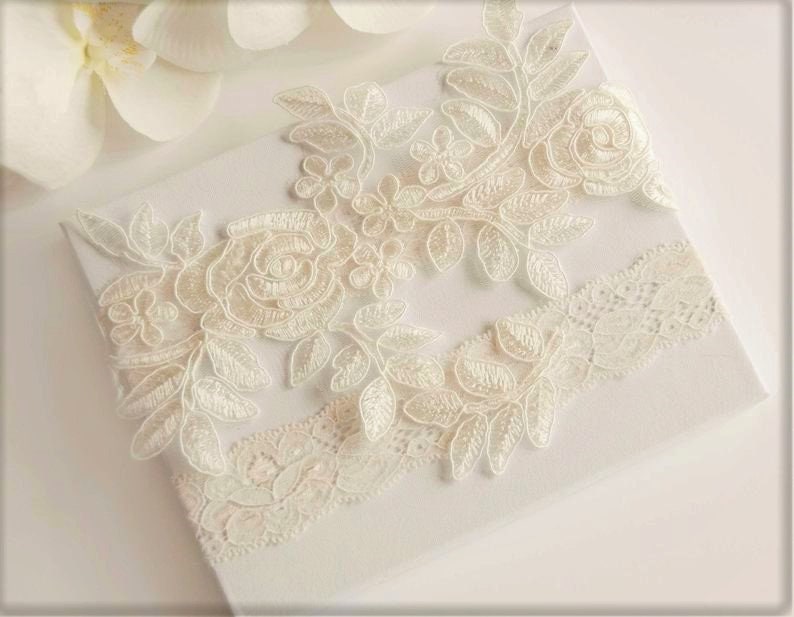 Wedding Lace Garter WhiteIvory Embroidered Lace Garter Set Wedding Garter Ivory White Bridal Garter