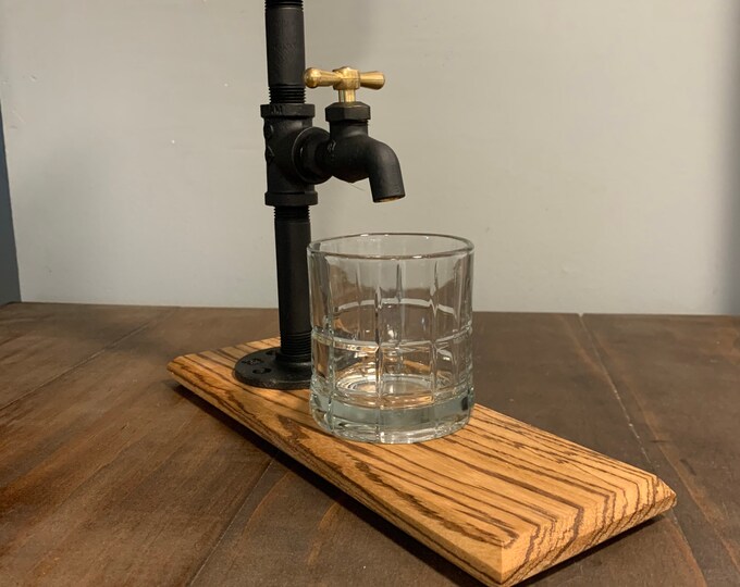 Zebra Wood Bar Top Liquor Dispenser Etsy