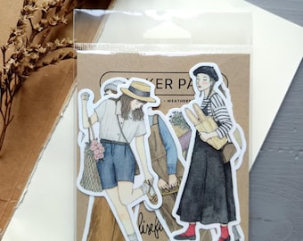 Stickers uit de "Just Girls"-serie, gemaakt van vinyl en gestanst. Verkrijgbaar in een verpakking of per stuk.