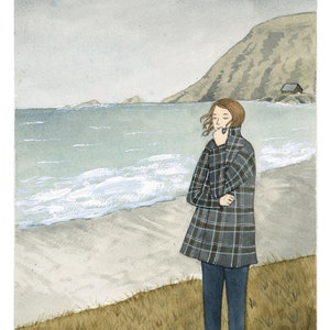 Kunstdruck. "Nordsee". Aquarell-Illustration. Heimdekoration.